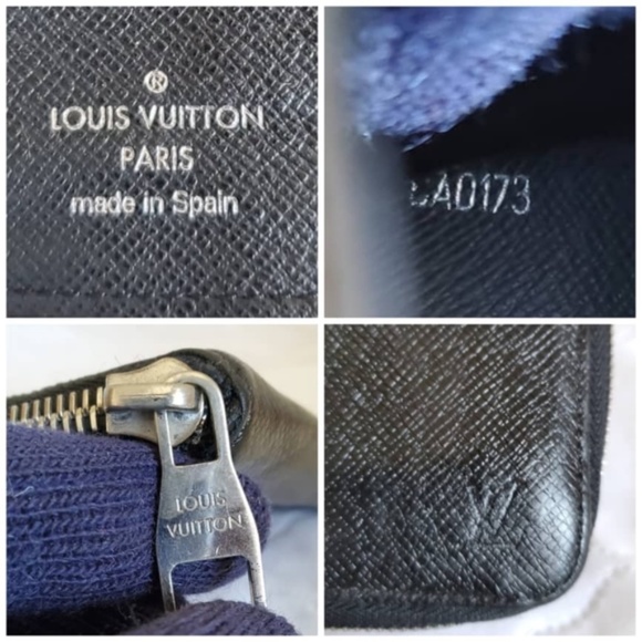 SOLD***Authentic LOUIS VUITTON Ardoise Taiga Zippy Vertical… - Picture 10 of 10